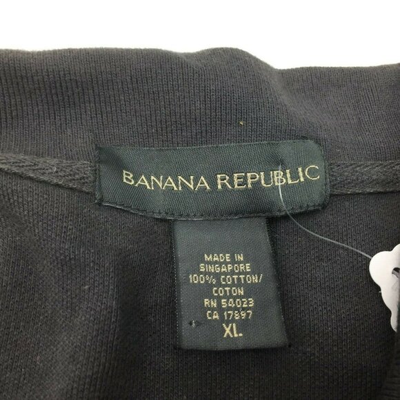 Banana Republic Mens Black Polo Shirt Casual Short Sleeve Size XL - Picture 4 of 6